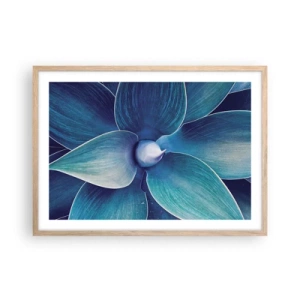 Poster în ramă de stejar deschis - A furat albastrul de la cer - 70x50 cm