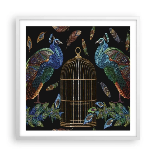 Poster în ramă albă - În veșmânt regal - 60x60 cm