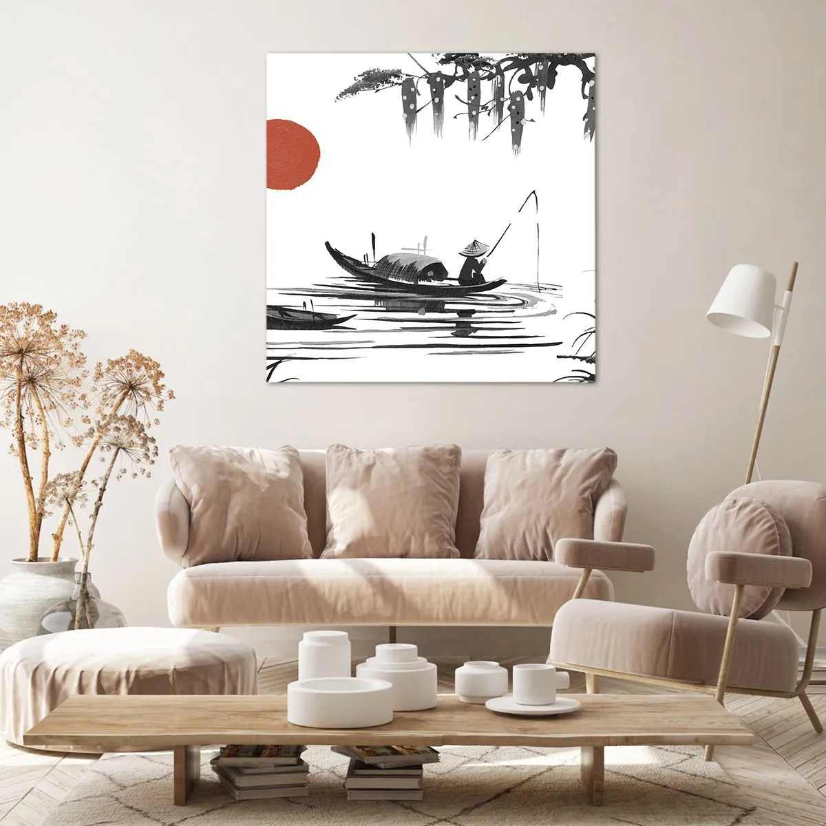 Tablou pe pânză - O după-amiază asiatică - 50x50 cm