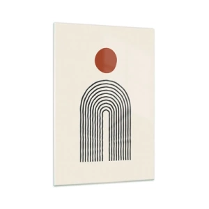 Tablou pe sticlă - Magnetismul formelor și al culorilor - 70x100 cm