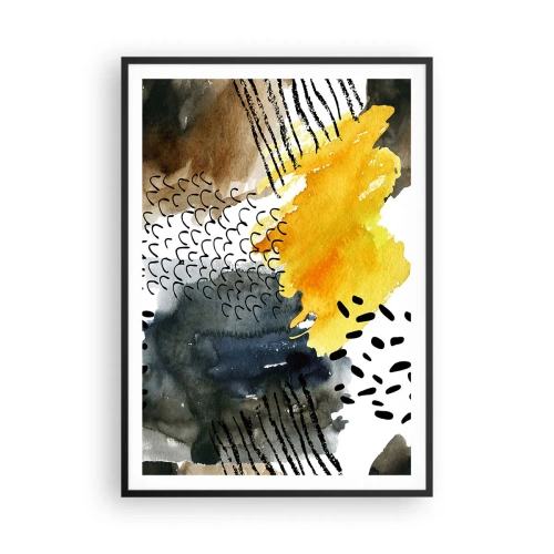 Poster în ramă neagră - O întâlnire a elementelor - 70x100 cm