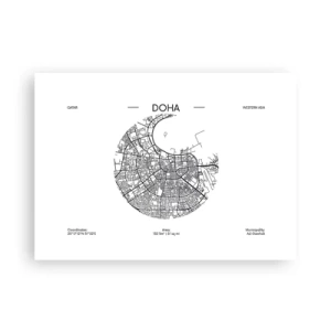 Poster - Anatomia orașului Doha - 70x50 cm