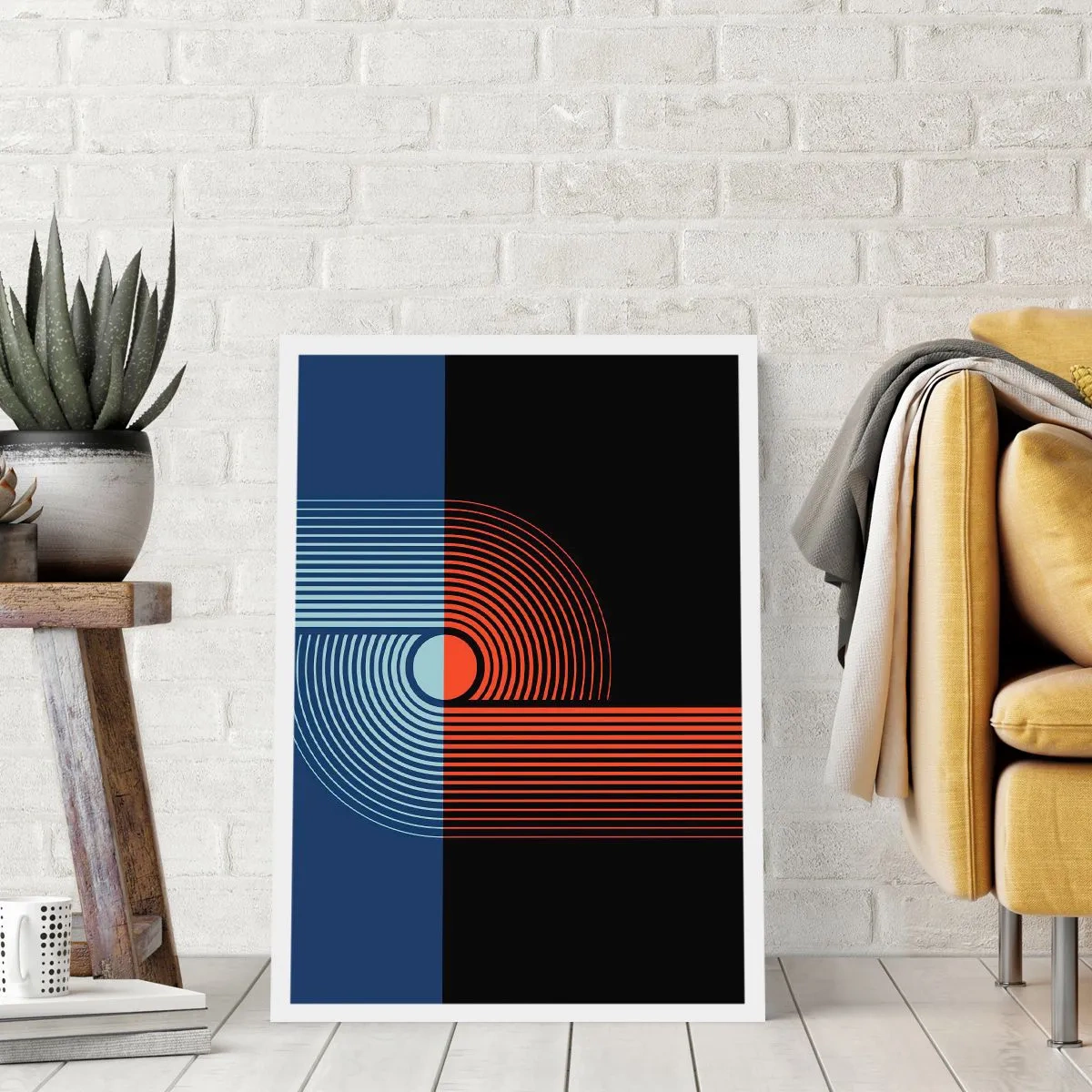 Poster - Într-o îmbrăţişare geometrică - 30x40 cm