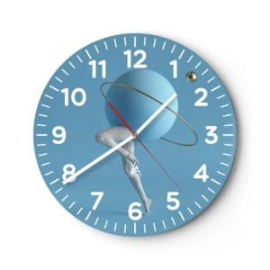 Ceas de perete - Ceas pe sticlă - Și planetele o iau razna - 40x40 cm