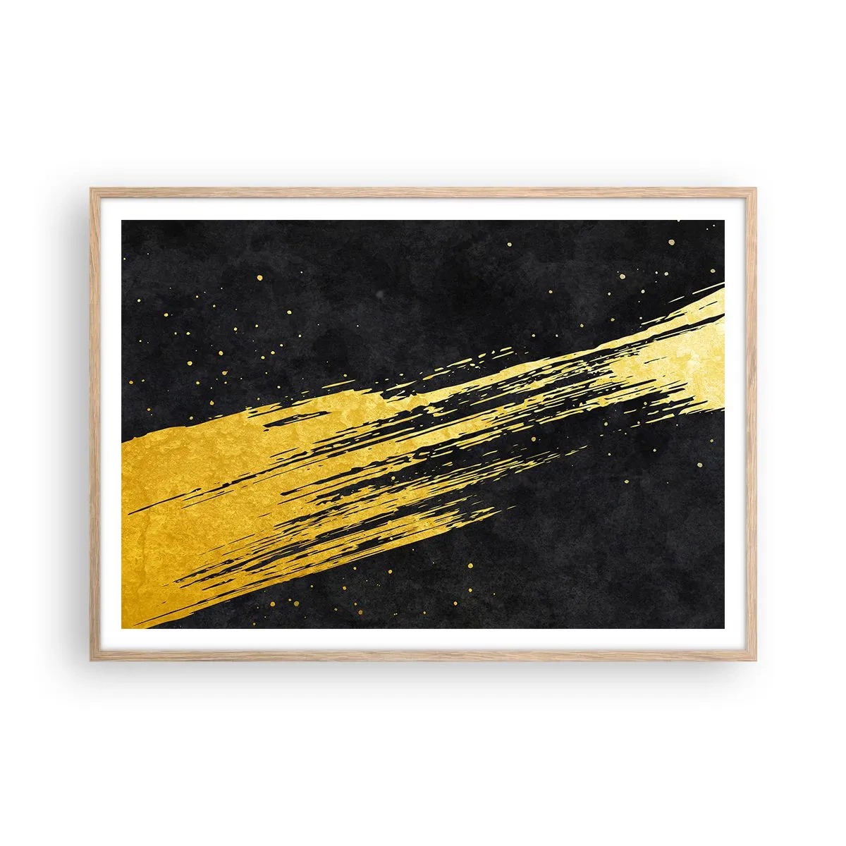 Poster în ramă de stejar deschis - Salt în hiperspațiu - 100x70 cm