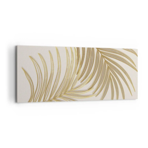 Tablou pe pânză - Palmier de aur! - 100x40 cm