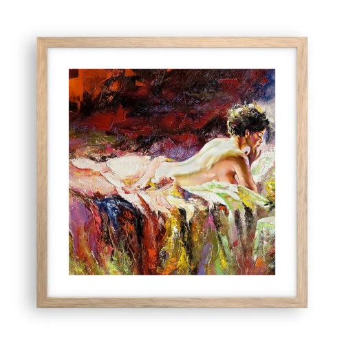 Poster în ramă de stejar deschis - Venus în gând - 40x40 cm