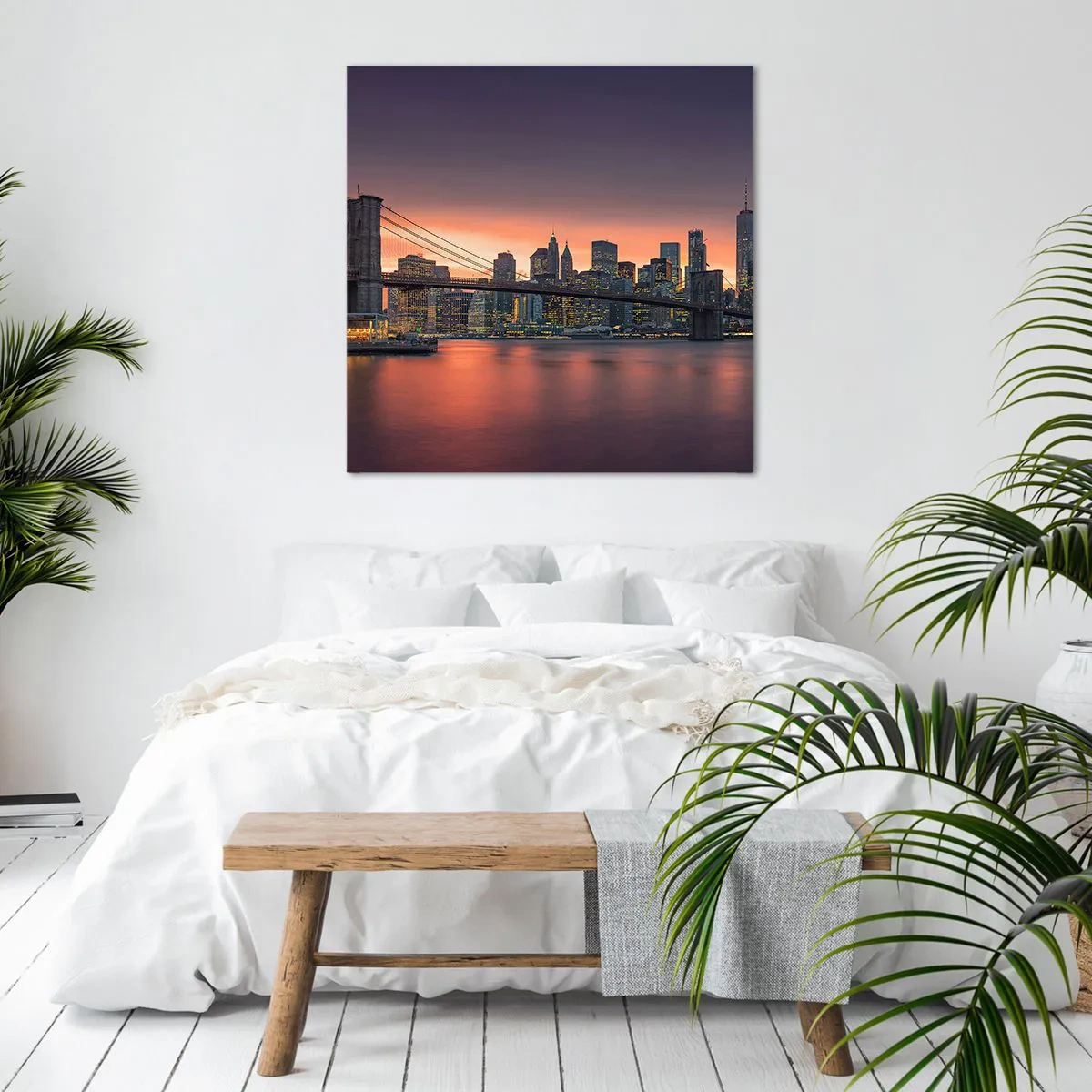 Tablou pe pânză - Scufundate în tăcerea liliachie - 60x60 cm