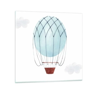 Tablou pe sticlă - Complet în nori - 30x30 cm