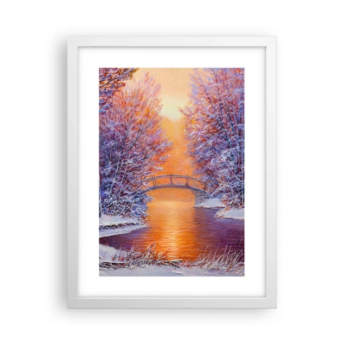 Poster în ramă albă - Hai să ne întâlnim aici - 30x40 cm
