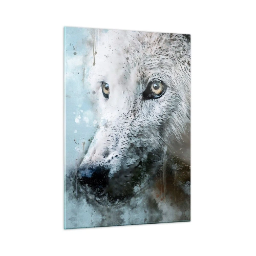 Tablou pe sticlă - Faceți cunoștință cu sufletul lupului - 50x70 cm