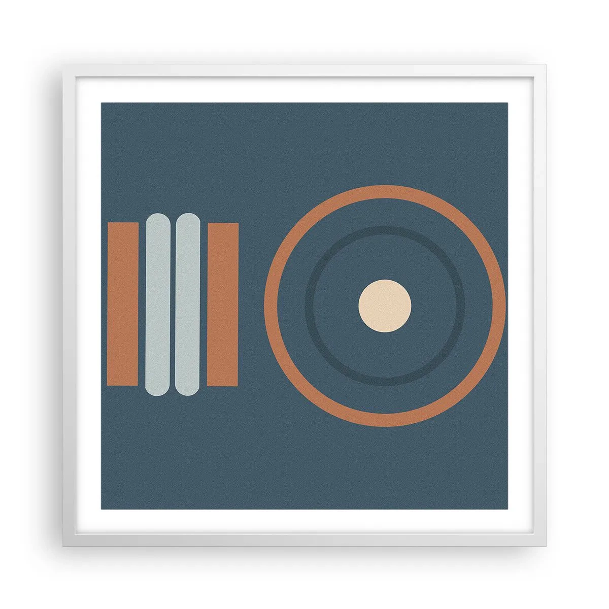 Poster în ramă albă - Esența problemei - 60x60 cm