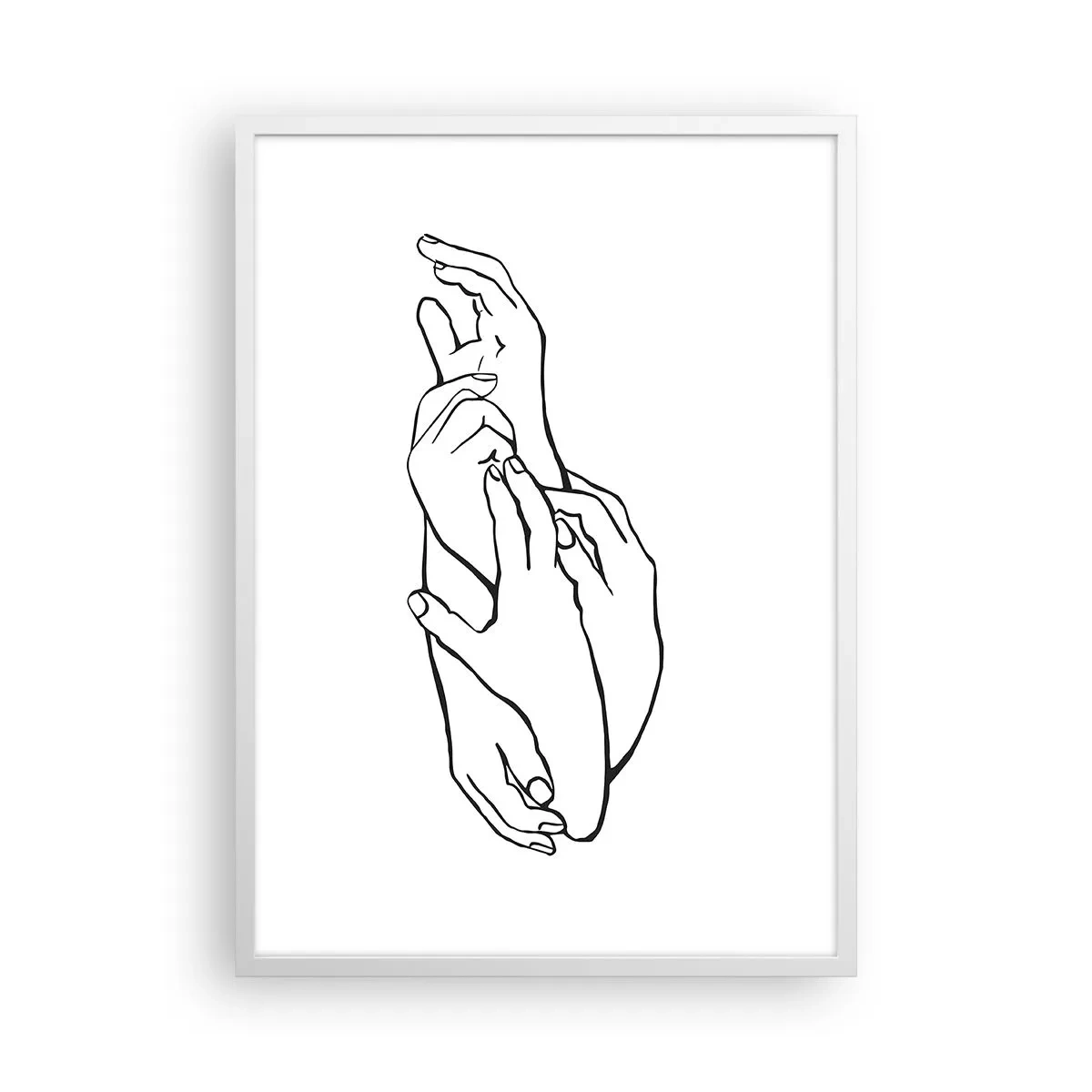 Poster în ramă albă - Atingere bună - 50x70 cm