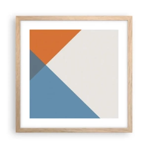 Poster în ramă de stejar deschis - La un unghi drept - 40x40 cm