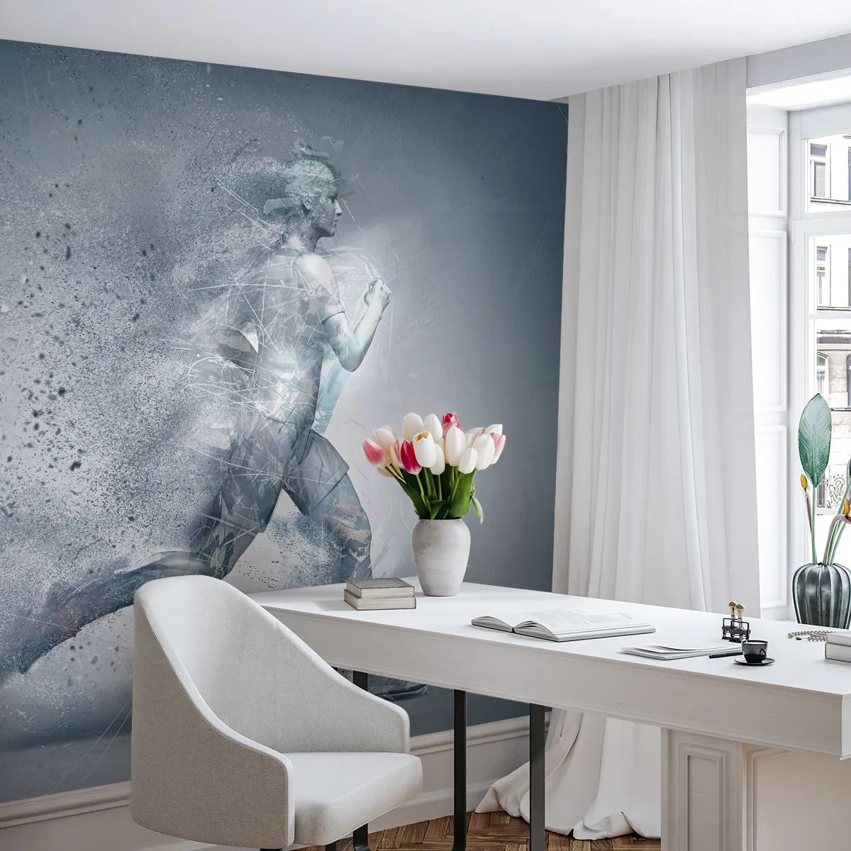 Tapet Premium Canvas - Energie pură cristalină - Abstracția, Grafică, Alergător - 300x210 cm