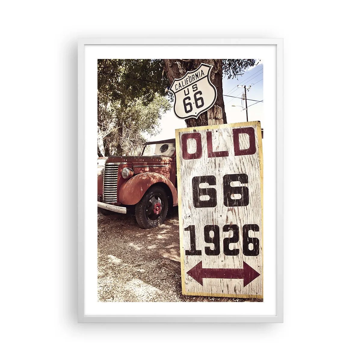 Poster în ramă albă - O legendă provincială americană - 50x70 cm