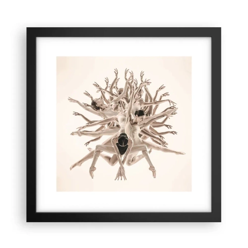 Poster în ramă neagră - Înflorirea în dans - 30x30 cm