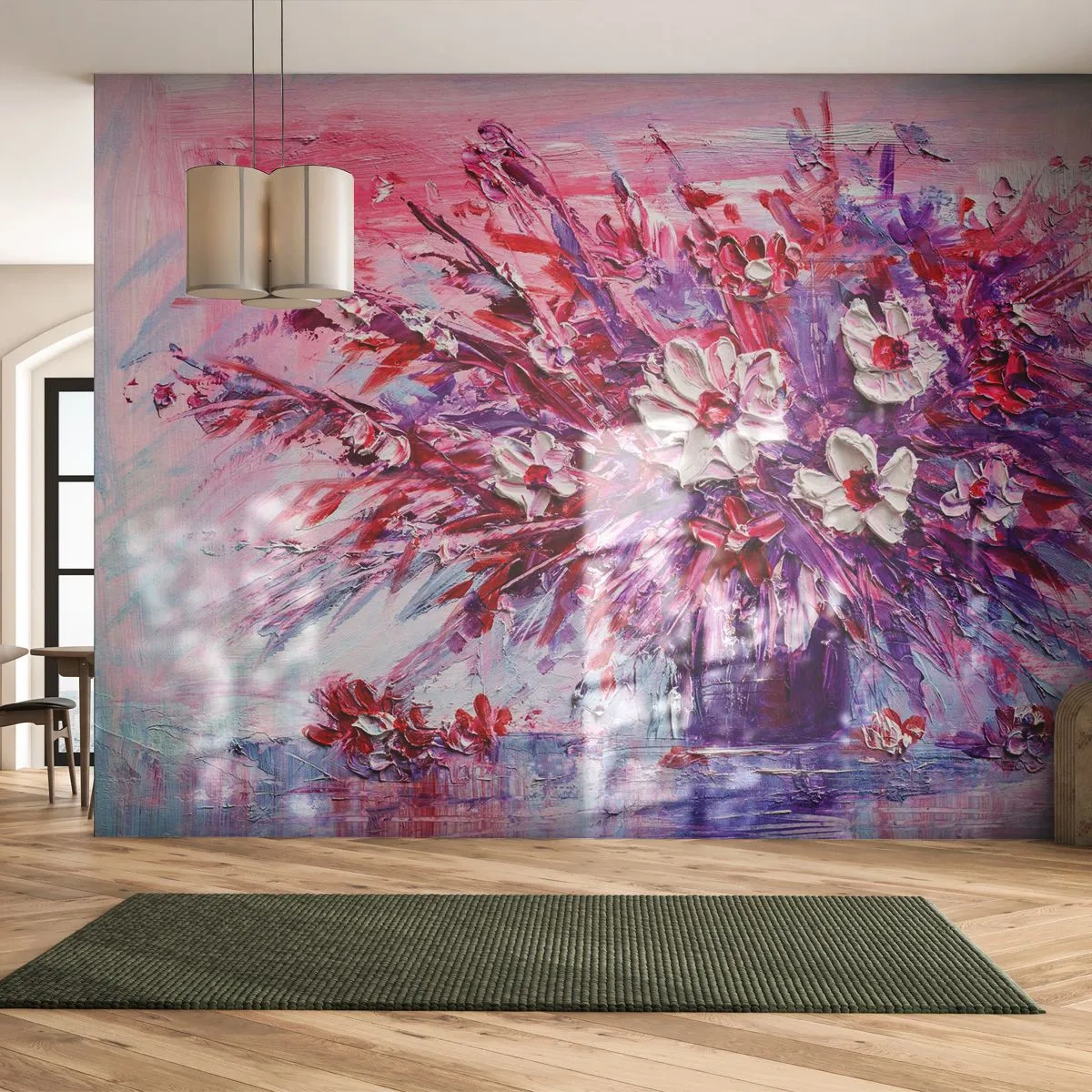 Tapet Autoadeziv Deluxe Sticker - Inocență și pasiune - Flori, Buchet de flori, Grădină - 250x175 cm