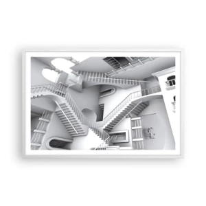 Poster în ramă albă - Paradoxurile spațiului - 91x61 cm