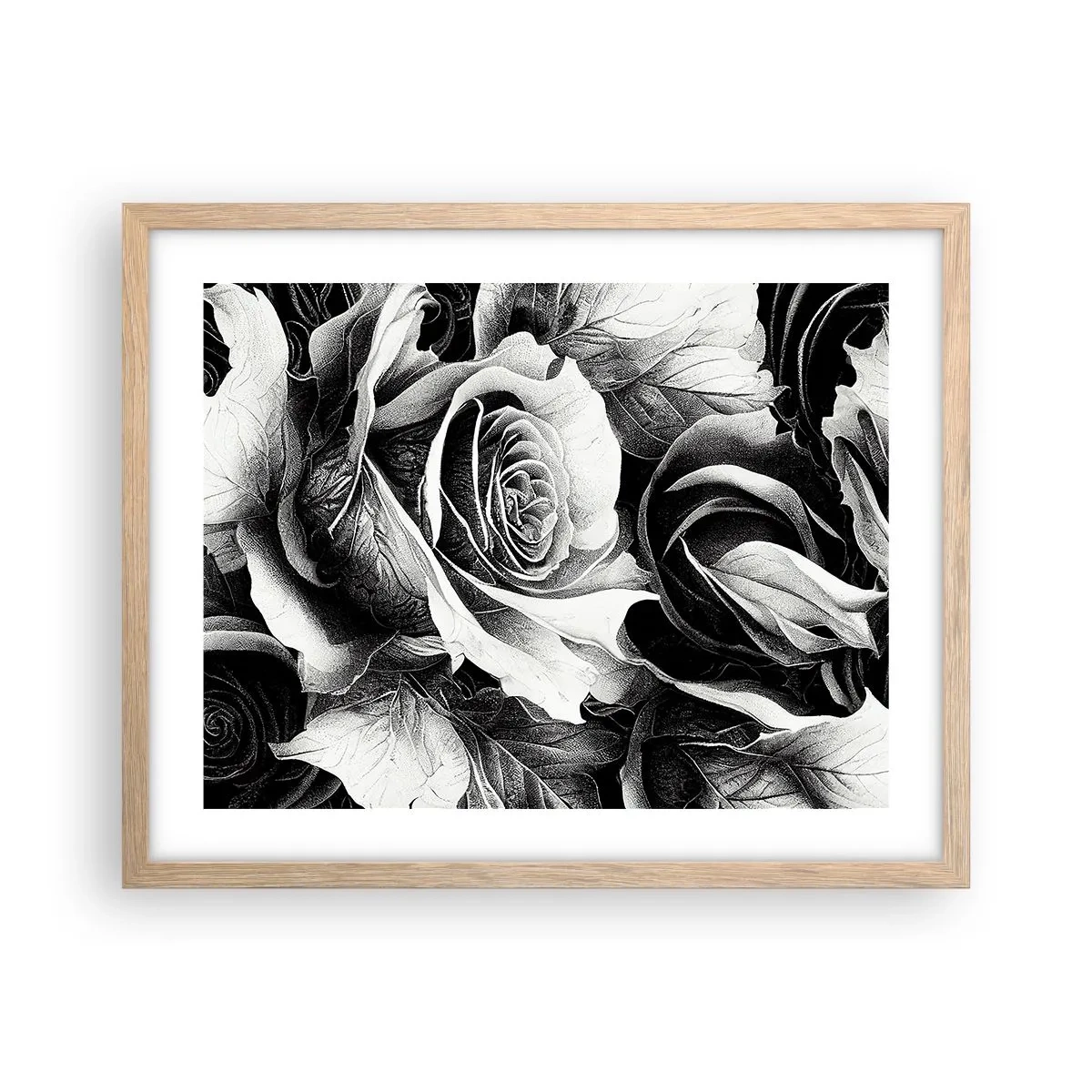 Poster în ramă de stejar deschis - Mereu regina - 50x40 cm