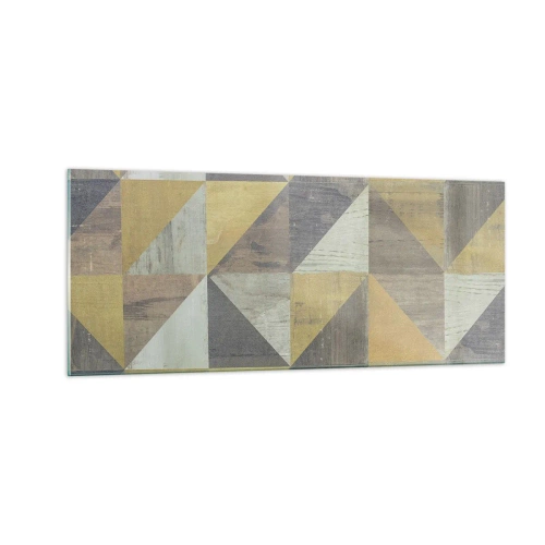 Tablou pe sticlă - La unghiul triunghiului - 100x40 cm