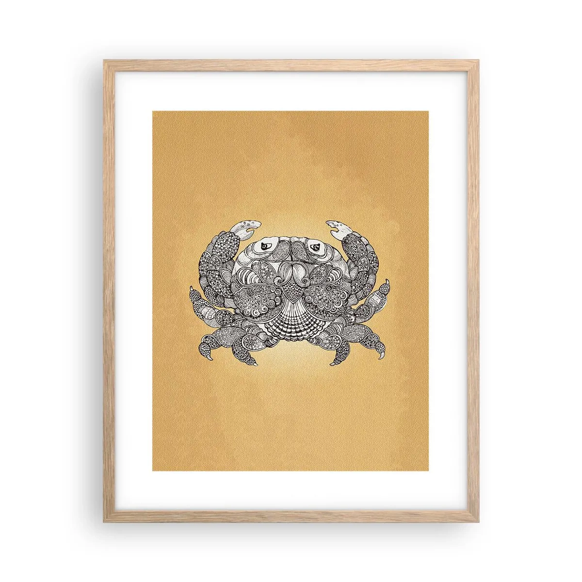 Poster în ramă de stejar deschis - Poveștile Domnului Crab - 40x50 cm