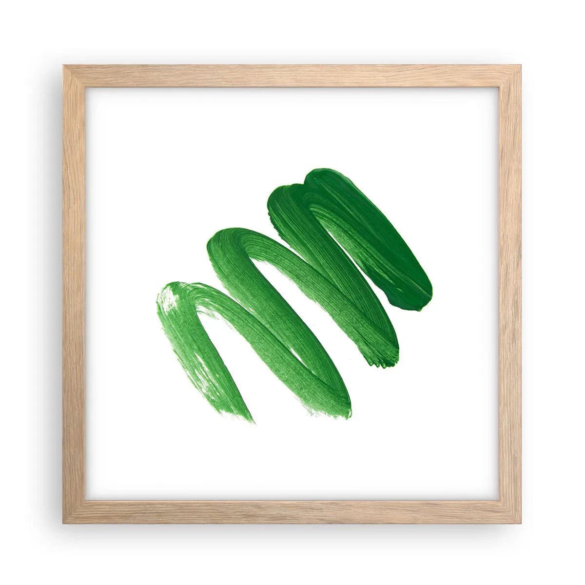 Poster în ramă de stejar deschis - Glumă verde - 30x30 cm