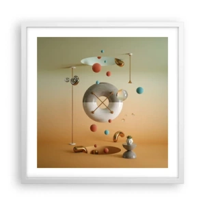 Poster în ramă albă - Orice se poate întâmpla - 50x50 cm