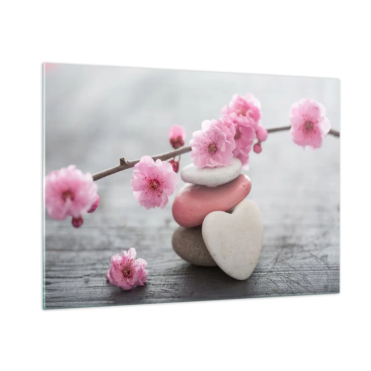 Tablou pe sticlă - Fericirea florilor de cireș - 100x70 cm