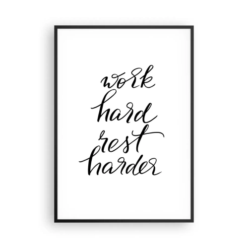 Poster în ramă neagră - Echilibrul vieții - 70x100 cm
