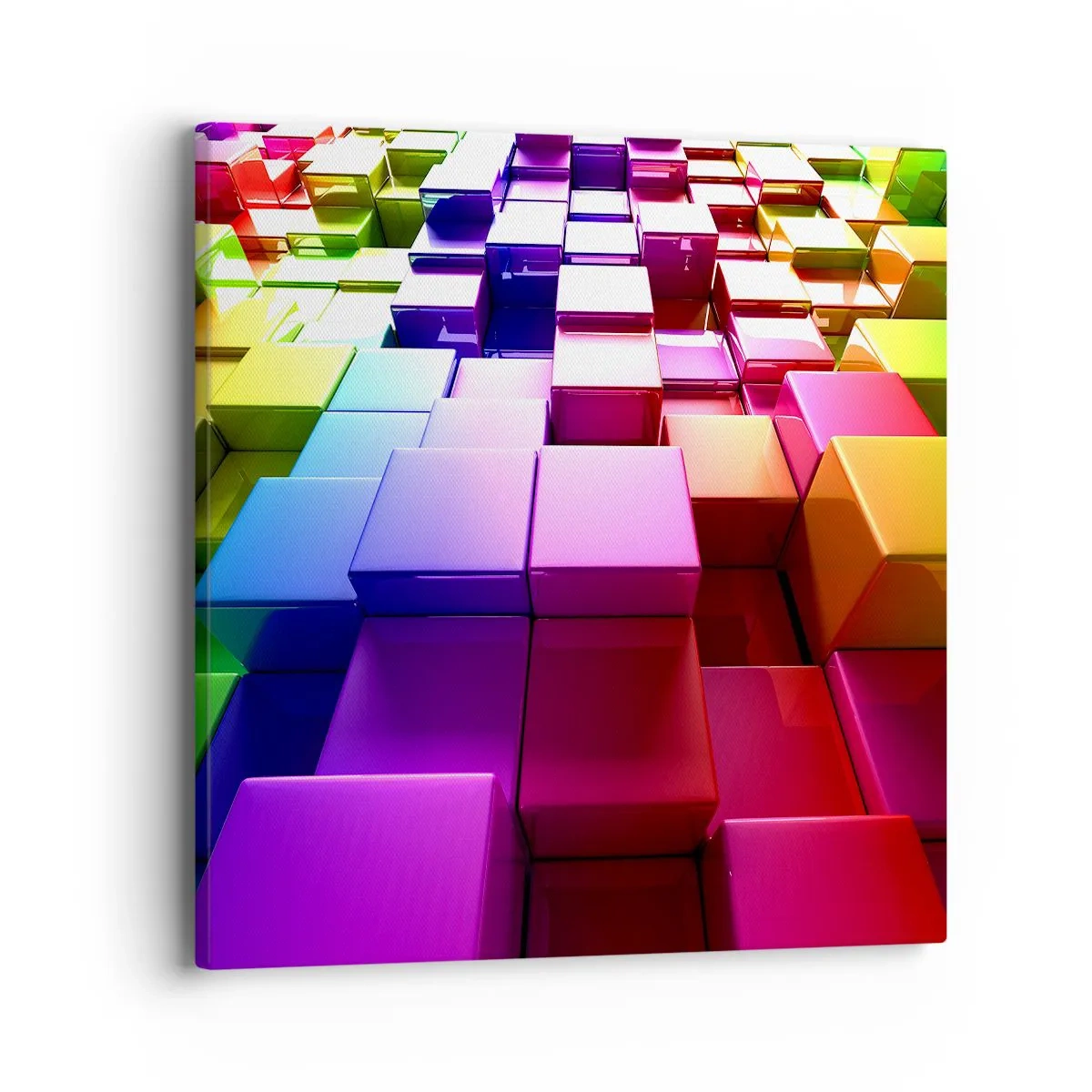 Tablou pe pânză - Op-art împreună ca o echipă - 40x40 cm