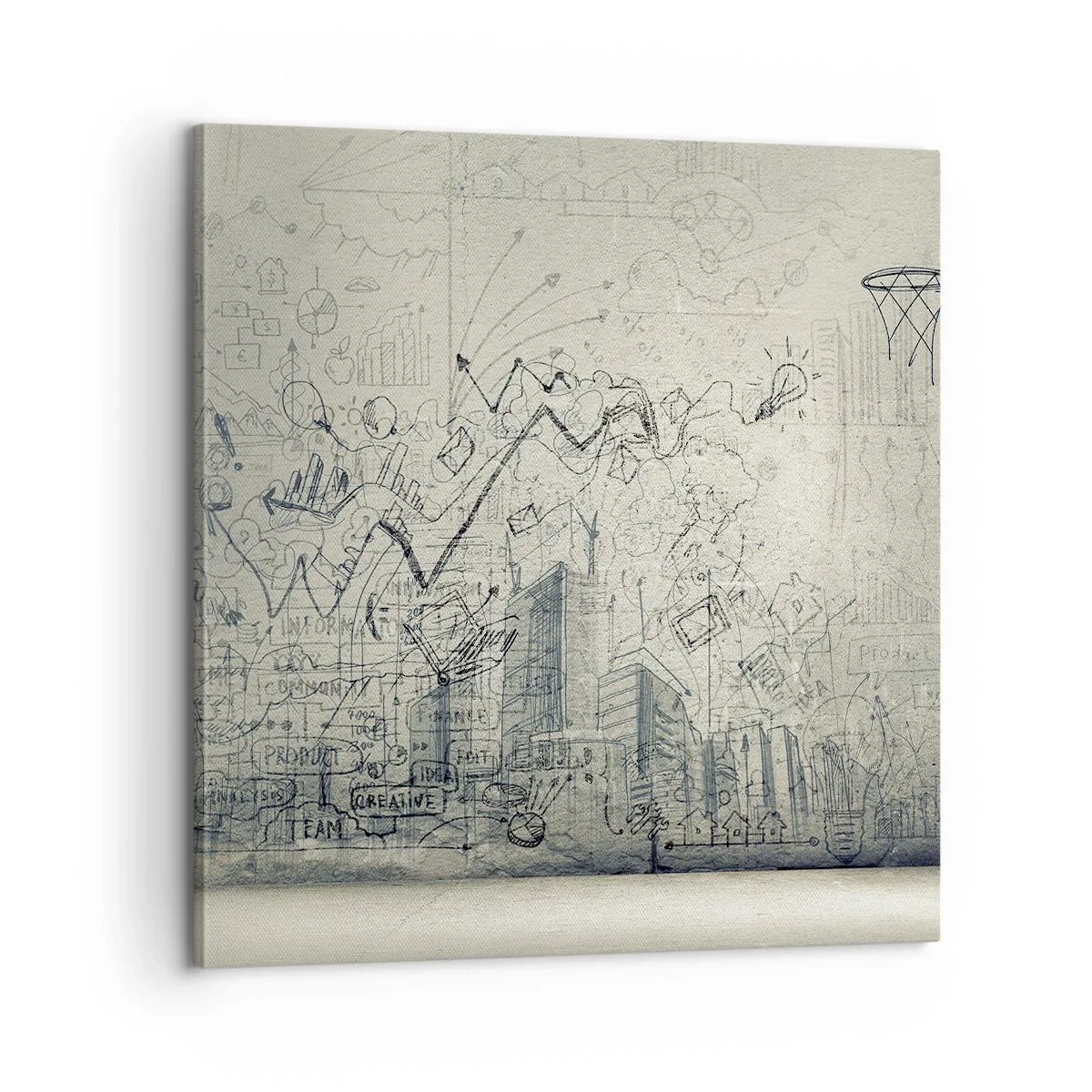 Tablou pe pânză - Minunata mea viață de oraș - 60x60 cm
