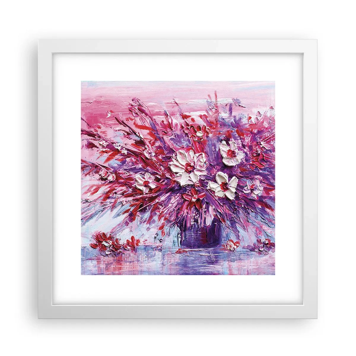 Poster în ramă albă - Inocență și pasiune  - 30x30 cm