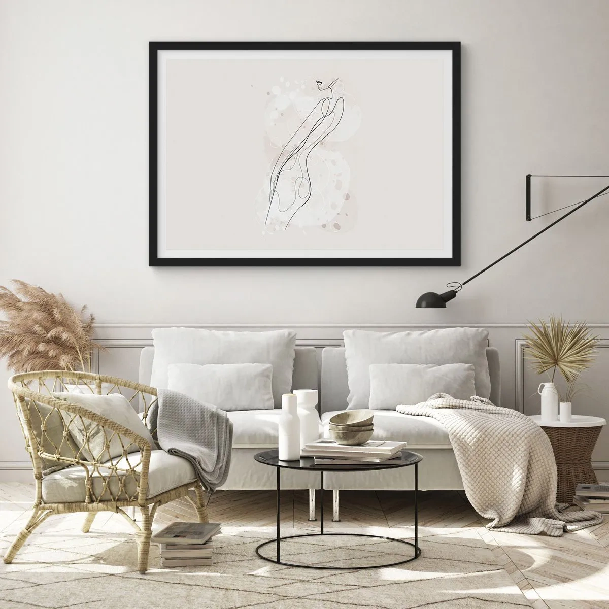 Poster în ramă neagră - Să rătăcești cu privirea - 100x70 cm