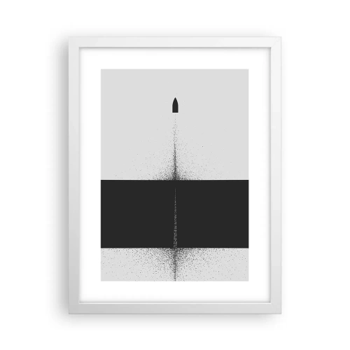 Poster în ramă albă - Direct la țintă - 30x40 cm
