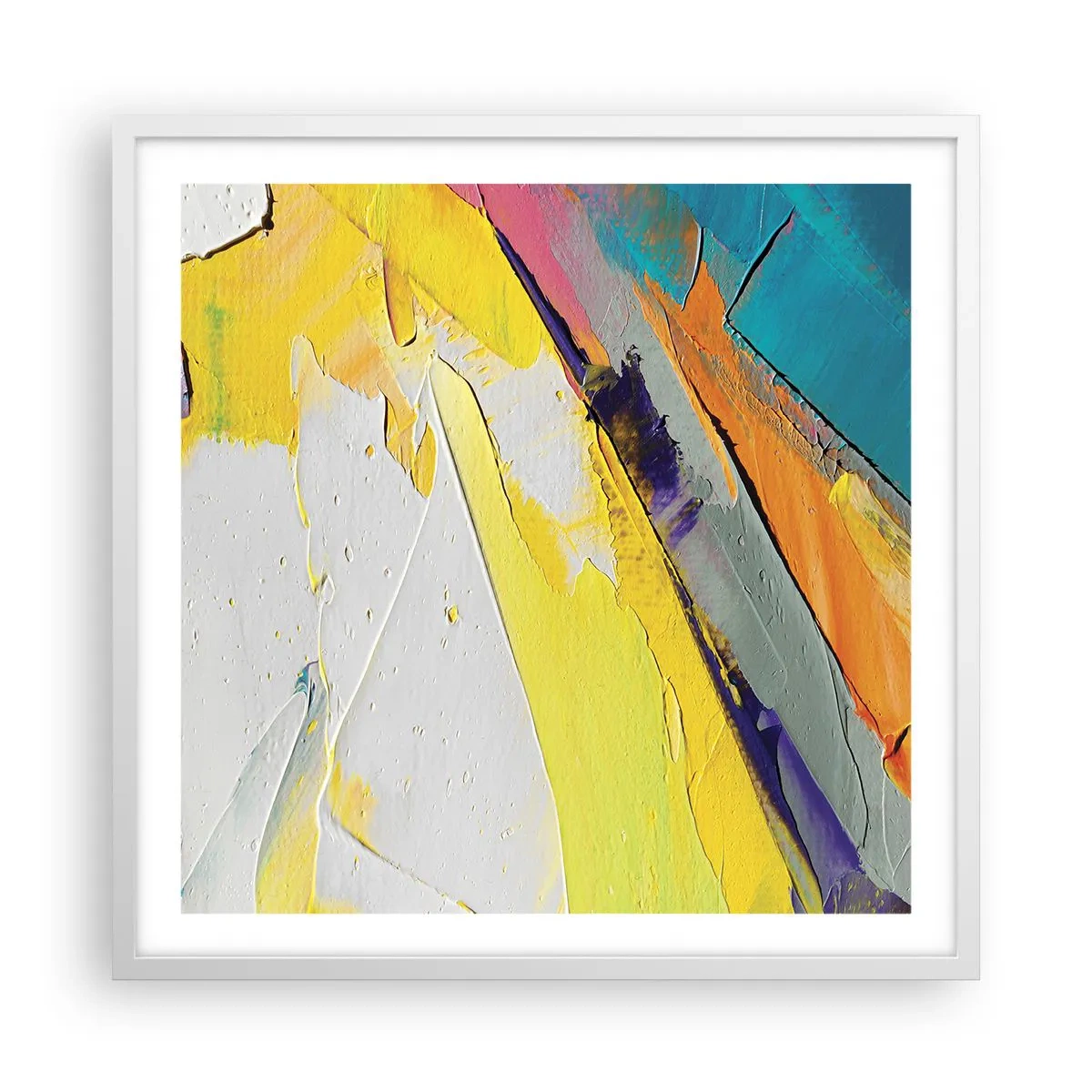 Poster în ramă albă - Anatomia luminii - 60x60 cm