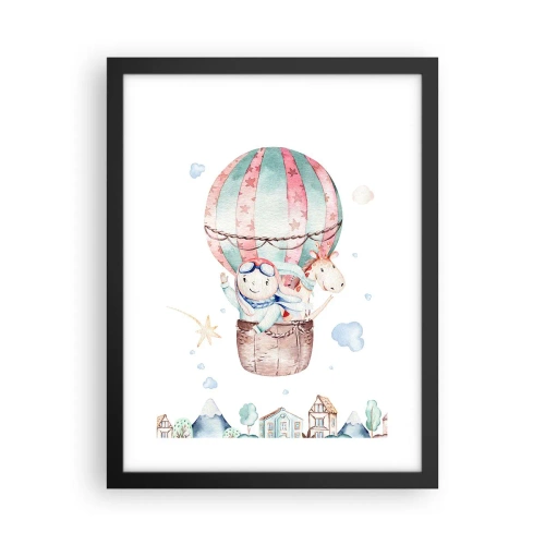 Poster în ramă neagră - Ne vom întoarce în curând! - 30x40 cm