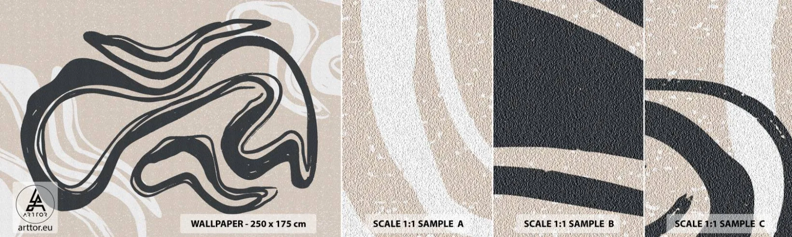 Mostră de Tapet Standard Eco - Expresie multiplicată - Minimalism, Boho, scandinav - 100x30 cm