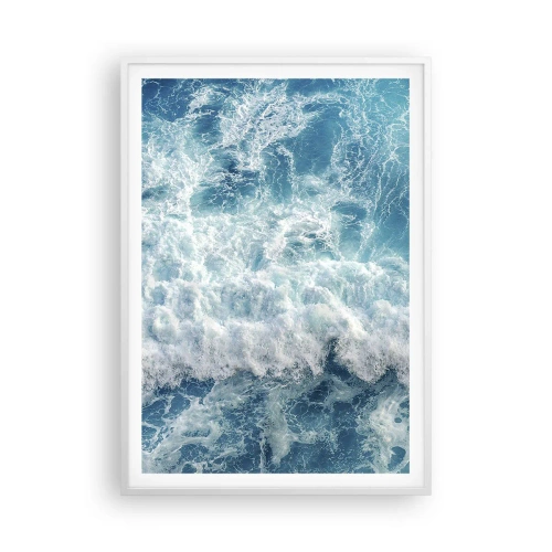 Poster în ramă albă - Cu bucurie și în salturi - 70x100 cm