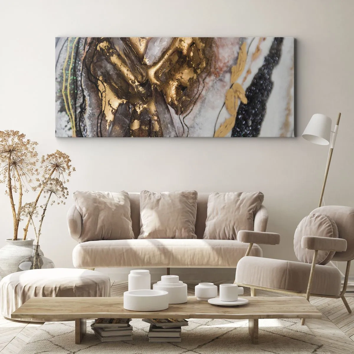 Tablou pe pânză - Elementul pământ - 100x40 cm