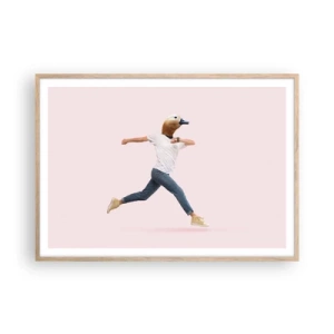 Poster în ramă de stejar deschis - Un strop de absurditate - 100x70 cm