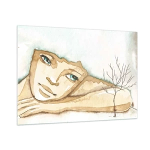 Tablou pe sticlă - Copacul poeziei crește din tăcere - 100x70 cm