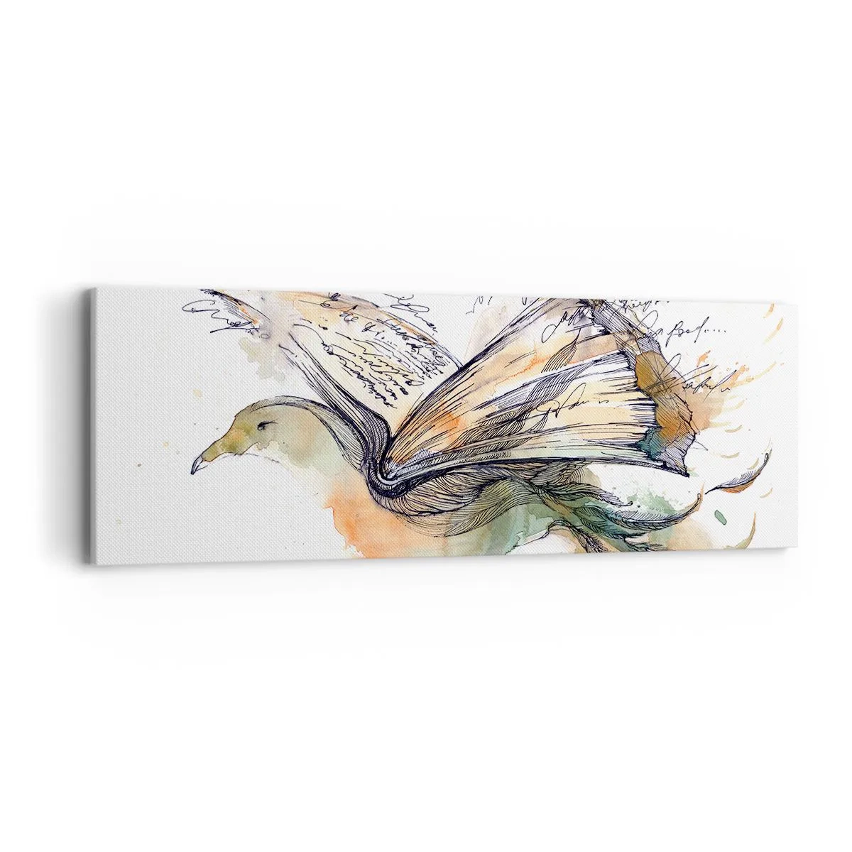 Tablou pe pânză - Pe aripile poeziei - 90x30 cm