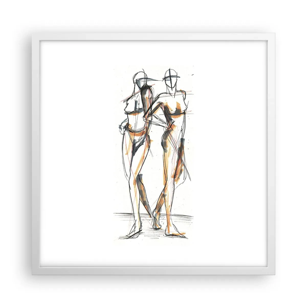 Poster în ramă albă - Un studiu de farmec - 50x50 cm