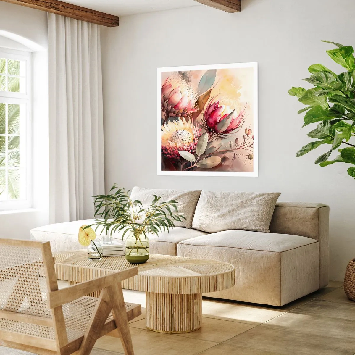 Poster - Profil și en face - 50x50 cm