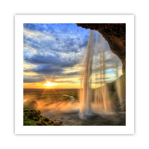 Poster - Lumea din spatele vălului de picături - 50x50 cm