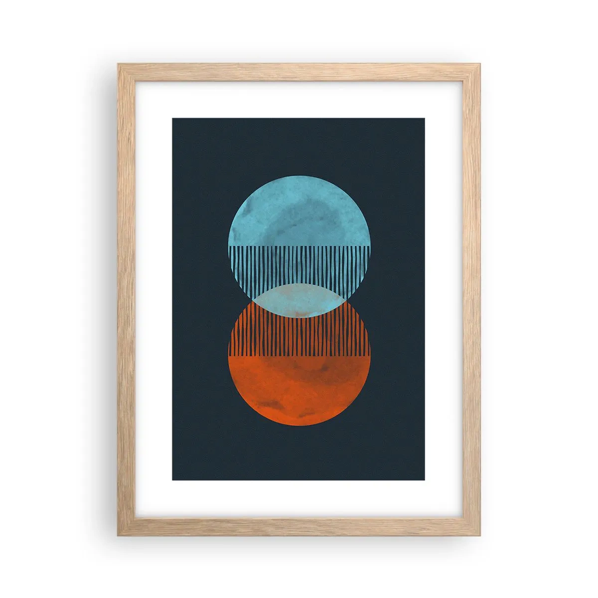 Poster în ramă de stejar deschis - Fantezie astronomică - 30x40 cm