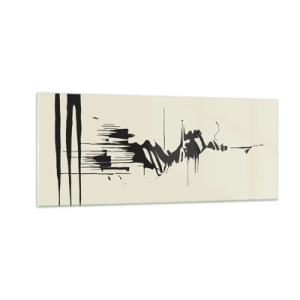 Tablou pe sticlă - Abstracție pripită - 100x40 cm