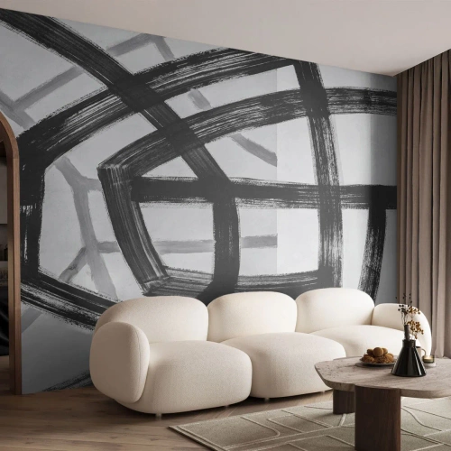 Tapet Autoadeziv Deluxe Sticker - Construind adâncimea - liniuțe, Bucată, Modern - 150x105 cm