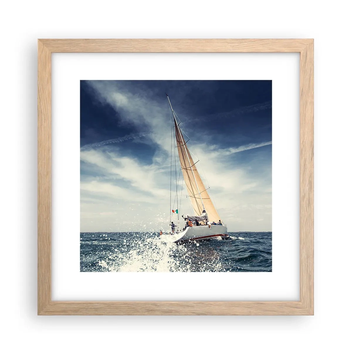 Poster în ramă de stejar deschis - Nu ne vor prinde din urmă! - 30x30 cm